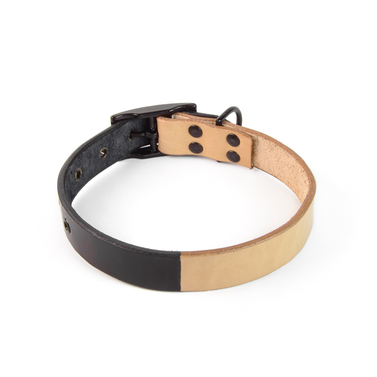 Duotone Dog Collar in Black | Cord Shoes and Boots | Made in the USA