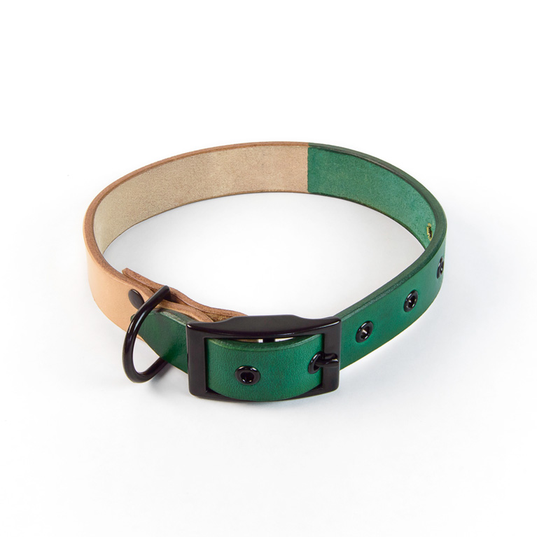 Duotone Dog Collar in Green | Cord Shoes and Boots | Made in the USA
