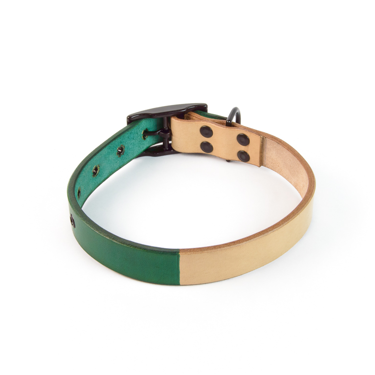 Duotone Dog Collar in Green | Cord Shoes and Boots | Made in the USA
